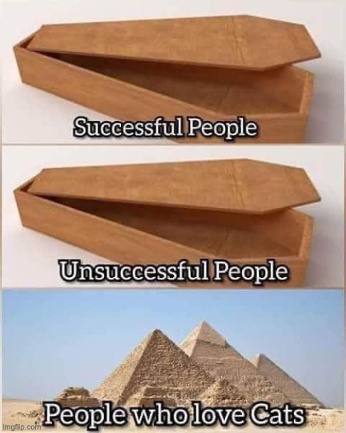 How you will be buried, as a cat lover | image tagged in memes,cat lovers,coffins,pyramids | made w/ Imgflip meme maker