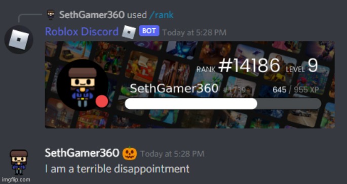 I am a terrible disappointment in discord | image tagged in oh wow are you actually reading these tags | made w/ Imgflip meme maker