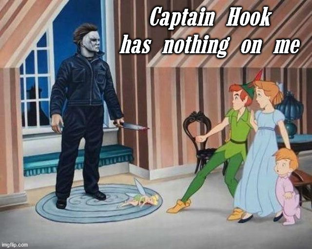 Happy Halloween | Captain Hook has nothing on me | image tagged in comics/cartoons | made w/ Imgflip meme maker
