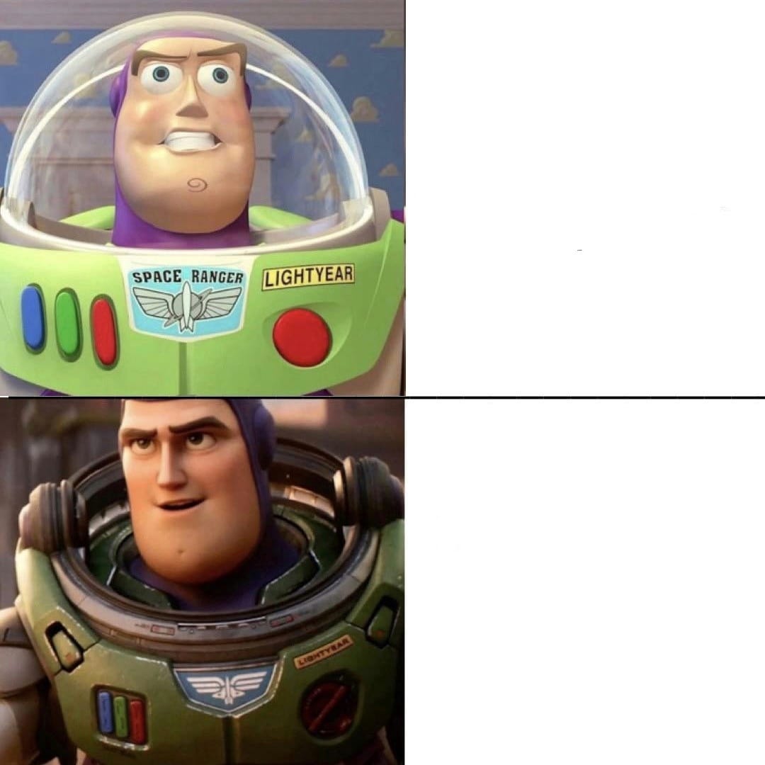 lightyear new vs old Blank Meme Template