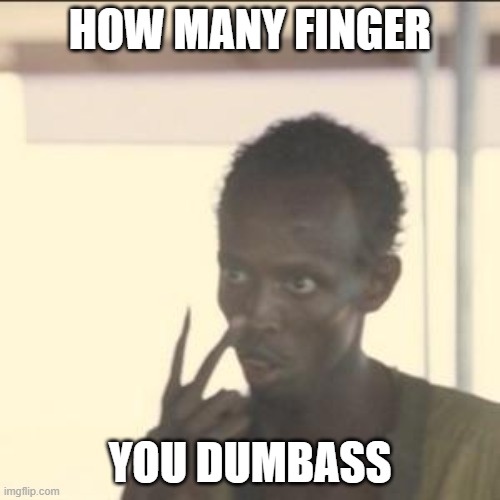 Funny Memes #1 | HOW MANY FINGER; YOU DUMBASS | image tagged in memes,look at me,funny | made w/ Imgflip meme maker