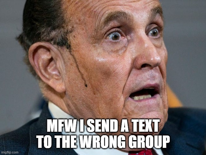 MFW I SEND A TEXT TO THE WRONG GROUP | made w/ Imgflip meme maker