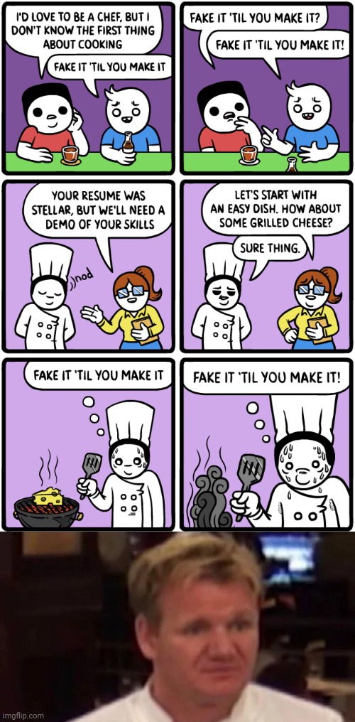 Grilled cheese | image tagged in gordan ramsey bruh,grilled cheese,comics/cartoons,comics,memes,chef | made w/ Imgflip meme maker