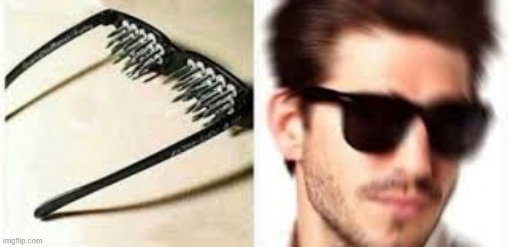 spiked glasses | image tagged in spiked glasses | made w/ Imgflip meme maker