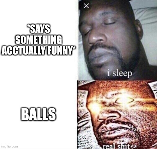 me and the boys | *SAYS SOMETHING ACCTUALLY FUNNY*; BALLS | image tagged in i sleep real shit,balls,ha ha tags go brr,unnecessary tags,too many tags,thisimagehasalotoftags | made w/ Imgflip meme maker