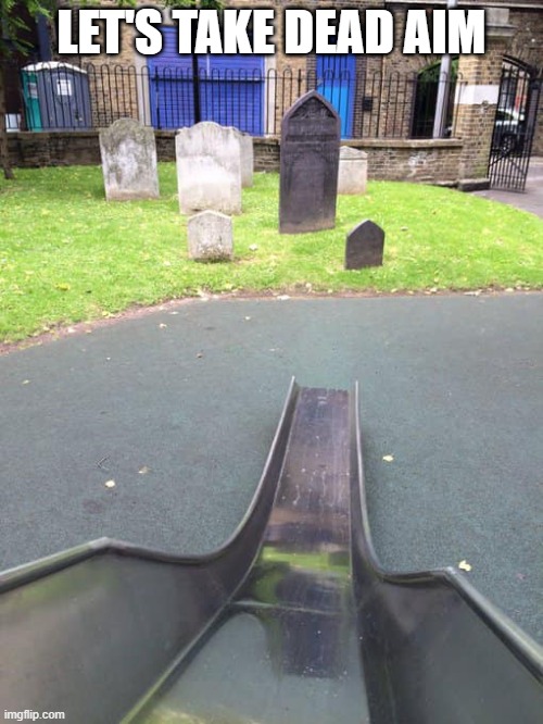 Playground Horrors #8 | LET'S TAKE DEAD AIM | image tagged in you had one job | made w/ Imgflip meme maker