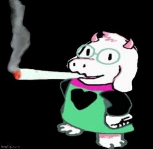(daniels note: BORED) | image tagged in ralsei smoking | made w/ Imgflip meme maker