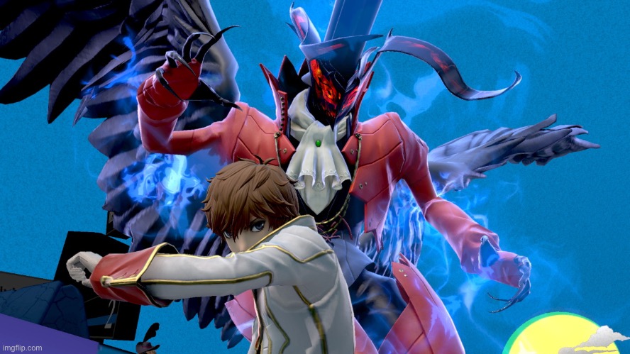 Cool Photo of Joker and Arsene | image tagged in i dont know what i am doing | made w/ Imgflip meme maker