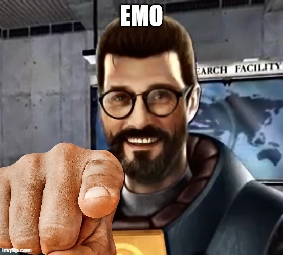 gordon freeman | EMO | image tagged in gordon freeman | made w/ Imgflip meme maker