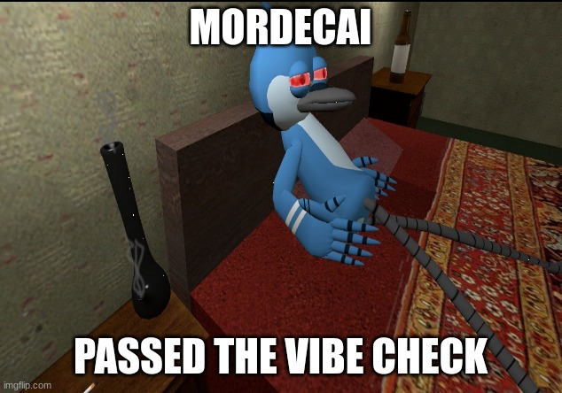 vibe homie enjoy your last minute before the elections actually start | MORDECAI; PASSED THE VIBE CHECK | made w/ Imgflip meme maker