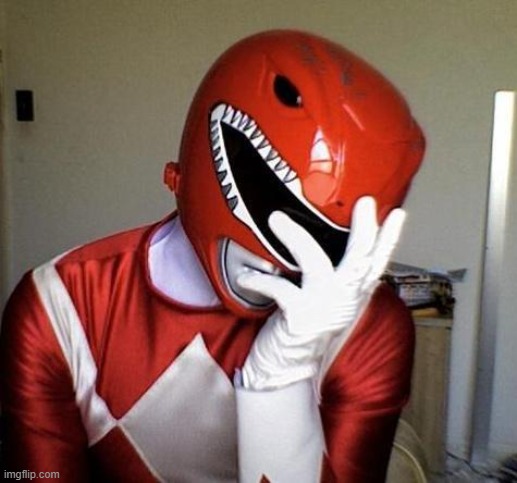 power rangers facepalm | image tagged in power rangers facepalm | made w/ Imgflip meme maker