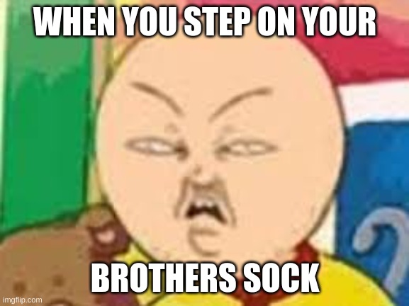 Only Chads will get this | WHEN YOU STEP ON YOUR; BROTHERS SOCK | image tagged in sock,uh oh,big brother,yes | made w/ Imgflip meme maker