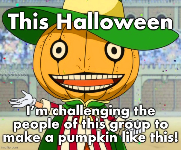 Fairy Tail Halloween pumpkin | This Halloween; I’m challenging the people of this group to make a pumpkin like this! | image tagged in fairy tail,fairy tail meme,halloween,pumpkin,game,grand magic game | made w/ Imgflip meme maker