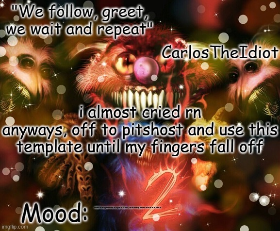 pong | i almost cried rn
anyways, off to pitshost and use this template until my fingers fall off; whomst'd've'ly'yaint'nt'ed'ies's'y'es'nt'ed'ies's'y'es'nt't're'ing'able'ric'ive'al'nt'ne'm'll'ble'al | made w/ Imgflip meme maker