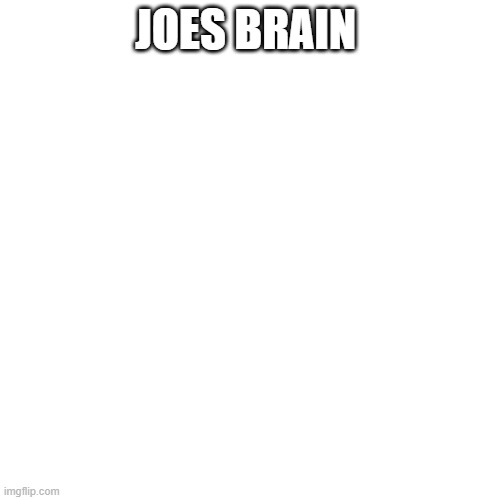 BLANK | JOES BRAIN | image tagged in memes,blank transparent square | made w/ Imgflip meme maker