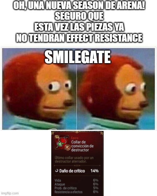 SG ya basta! | OH, UNA NUEVA SEASON DE ARENA!
SEGURO QUE ESTA VEZ LAS PIEZAS YA NO TENDRAN EFFECT RESISTANCE; SMILEGATE | image tagged in epic seven | made w/ Imgflip meme maker