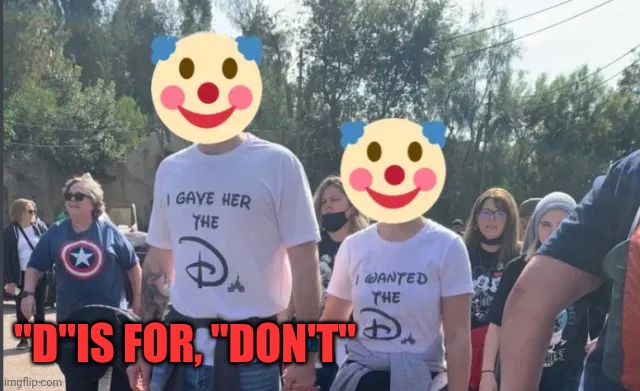 Disneyland oops | "D"IS FOR, "DON'T" | image tagged in disney,oops,you dont say,d | made w/ Imgflip meme maker