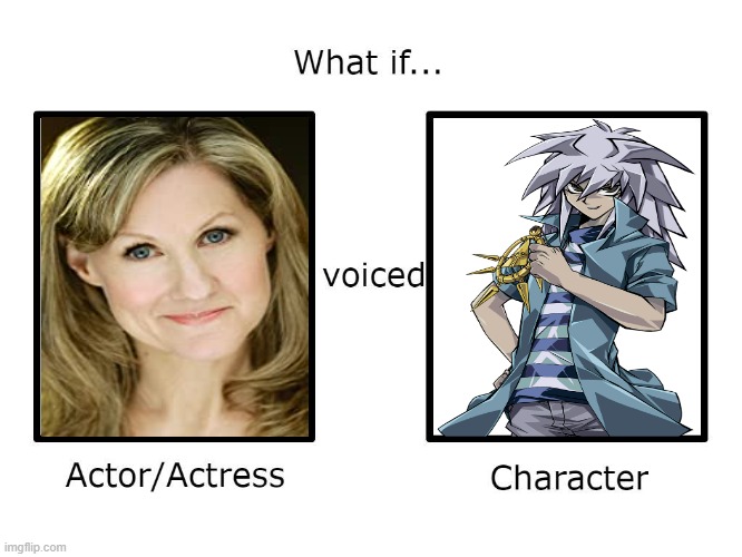 I mean, Ash's seiyuu in Japan voiced Bakura, so it only makes sense. | image tagged in what if this actor or actress voiced this character,yugioh,bakura,veronica taylor | made w/ Imgflip meme maker