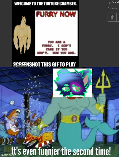 haha it's furry squared | image tagged in it's even funnier the second time | made w/ Imgflip meme maker