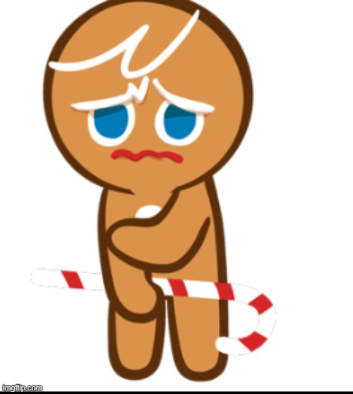 AWWW WHY DOES GINGERBRAVE LOOK SO SAD IN THIS SPRITE | made w/ Imgflip meme maker