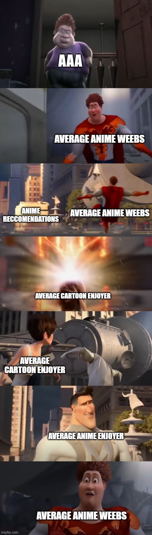 A comment I made a month ago | AAA AVERAGE ANIME WEEBS AVERAGE ANIME WEEBS ANIME RECCOMENDATIONS AVERAGE CARTOON ENJOYER AVERAGE CARTOON ENJOYER AVERAGE ANIME ENJOYER AVER | image tagged in snotty boy glow up meme extended | made w/ Imgflip meme maker