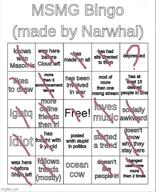 pog- | image tagged in msmg bingo | made w/ Imgflip meme maker