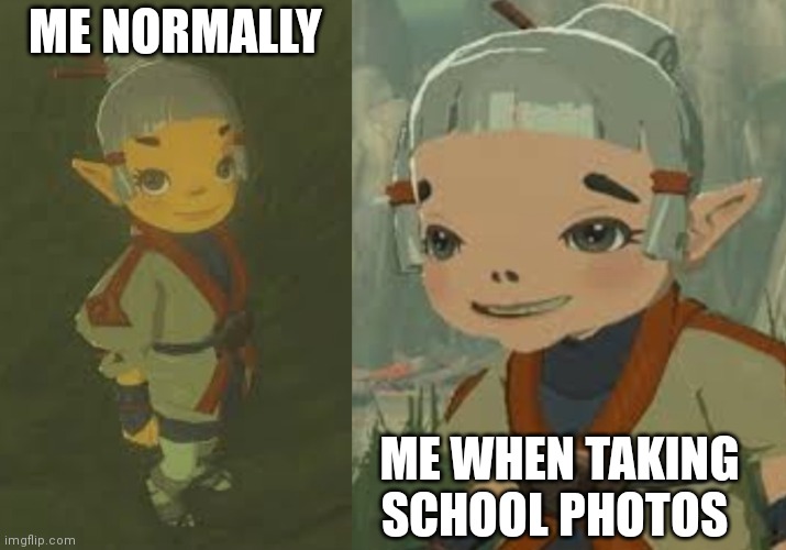 ME NORMALLY; ME WHEN TAKING SCHOOL PHOTOS | made w/ Imgflip meme maker