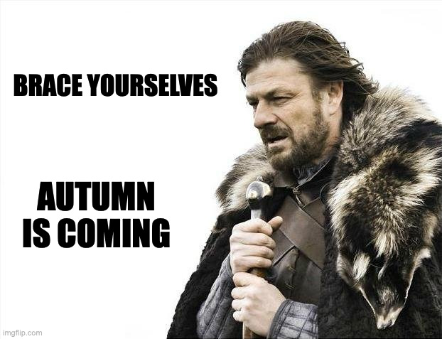 Brace Yourselves X is Coming Meme | BRACE YOURSELVES AUTUMN IS COMING | image tagged in memes,brace yourselves x is coming | made w/ Imgflip meme maker
