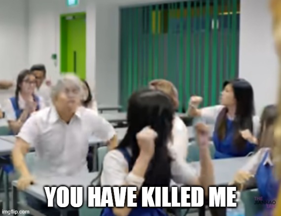 You Have Killed Me | image tagged in you have killed me jian hao tan version | made w/ Imgflip meme maker