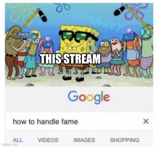 How to handle fame | THIS STREAM | image tagged in how to handle fame | made w/ Imgflip meme maker