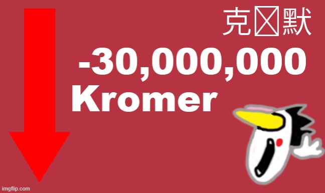 image tagged in -30 000 000 kromer | made w/ Imgflip meme maker