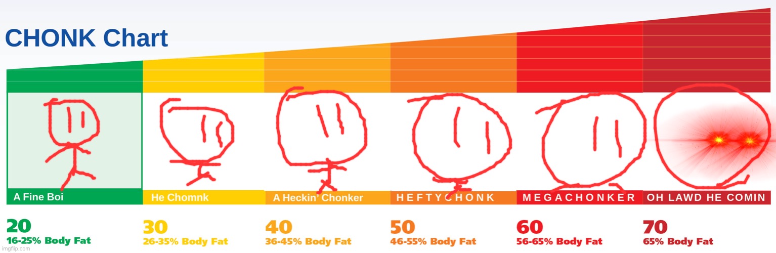 The Chonk chart | image tagged in chonk chart | made w/ Imgflip meme maker