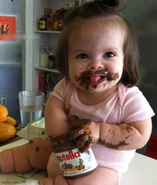 Nutella Baby | image tagged in nutella baby | made w/ Imgflip meme maker