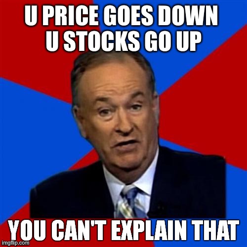 Bill O'Reilly You Can't Explain That | U PRICE GOES DOWN 
U STOCKS GO UP | image tagged in bill o'reilly you can't explain that | made w/ Imgflip meme maker