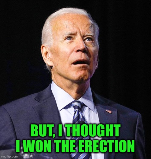 Joe Biden | BUT, I THOUGHT I WON THE ERECTION | image tagged in joe biden | made w/ Imgflip meme maker