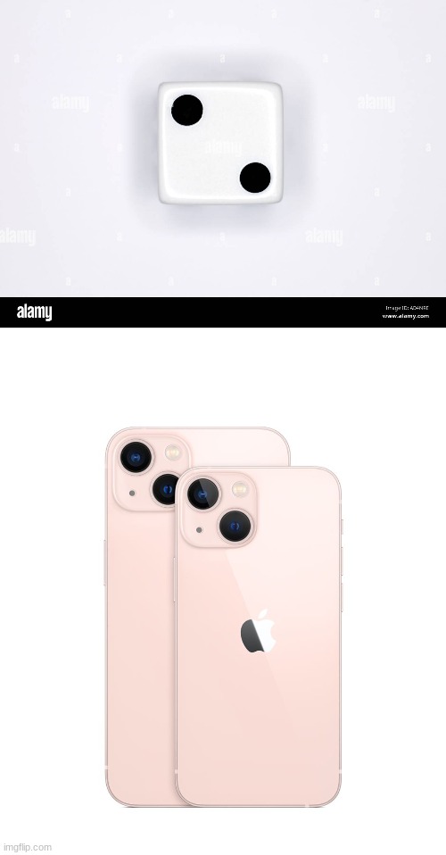 Why do the iphone 13 camera set up like a number 2 on a die? | image tagged in iphone,roasted | made w/ Imgflip meme maker