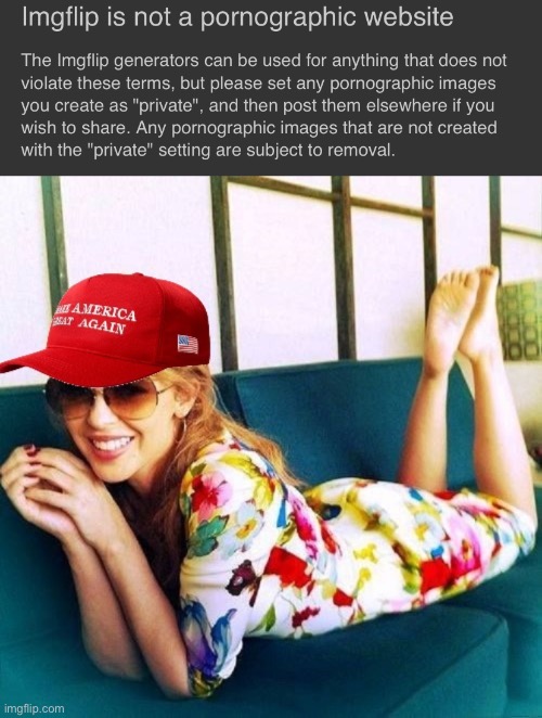 image tagged in imgflip tos porn,maga kylie | made w/ Imgflip meme maker