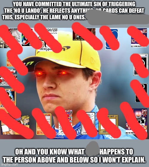 High Quality Lando Norris no u Blank Meme Template