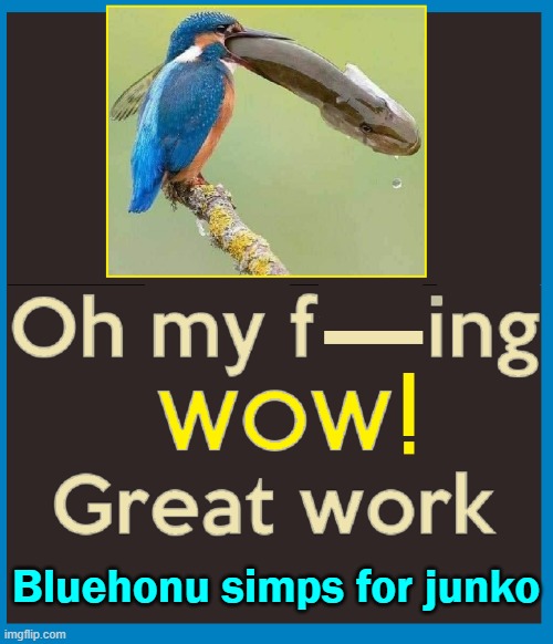 Bluehonu simps for junko | made w/ Imgflip meme maker