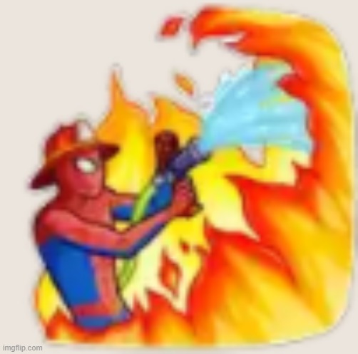 spidey putting fire down | image tagged in spidey putting fire down | made w/ Imgflip meme maker