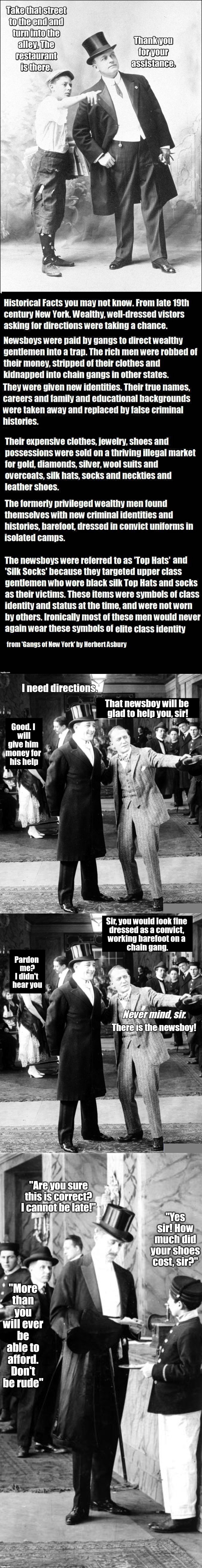 History You Might Not Know.The Perils of Asking for Directions in Old New York | image tagged in history,interesting | made w/ Imgflip meme maker