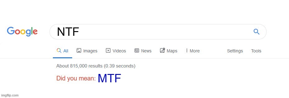 Did you mean? | NTF MTF | image tagged in did you mean | made w/ Imgflip meme maker