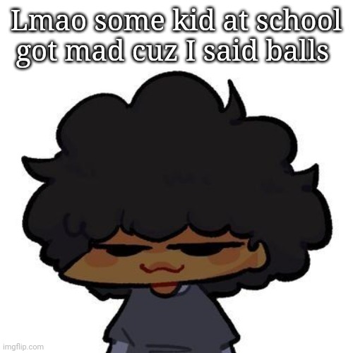 Smug ass Carol | Lmao some kid at school got mad cuz I said balls | image tagged in smug ass carol | made w/ Imgflip meme maker