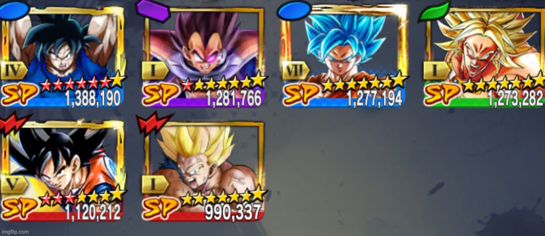 all of my zenkai bois because why not | made w/ Imgflip meme maker