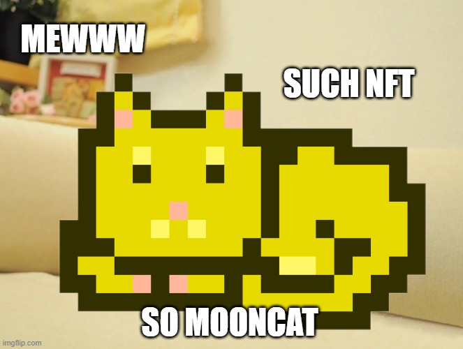 mooncat doge | MEWWW; SUCH NFT; SO MOONCAT | image tagged in mooncat,mooncats,doge,nft,nfts | made w/ Imgflip meme maker