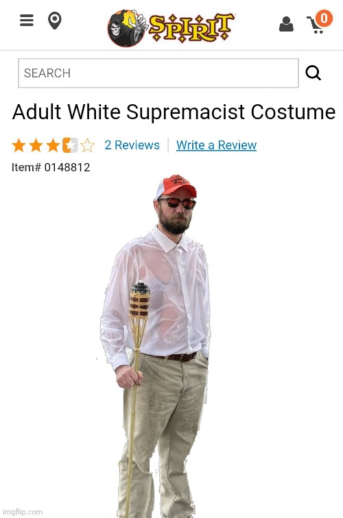 White Supremecist Costume | Adult White Supremacist Costume; 0148812 | made w/ Imgflip meme maker
