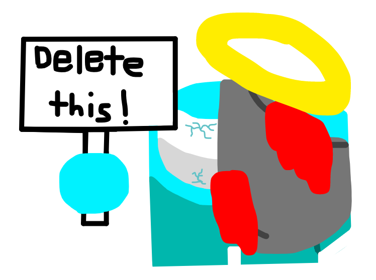 High Quality -Cyan_Official- "Delete this!" Blank Meme Template