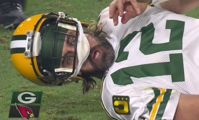 Aaron Rodgers sack Blank Meme Template