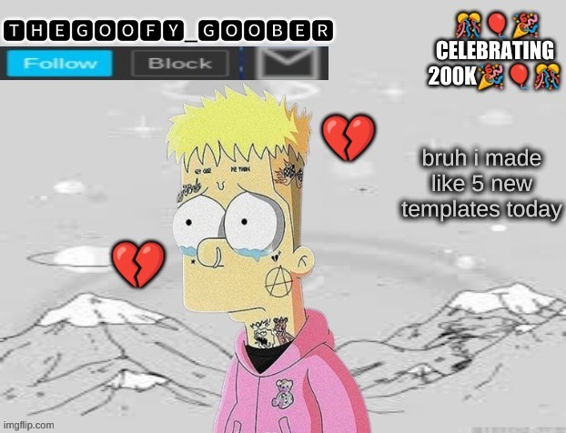 TheGoofy_Goober's Announcement Template | bruh i made like 5 new templates today | image tagged in thegoofy_goober's announcement template,memes,imgflip | made w/ Imgflip meme maker