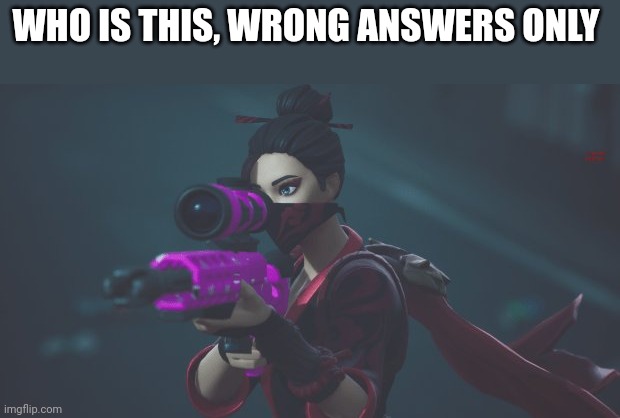 red jade sniper | WHO IS THIS, WRONG ANSWERS ONLY | image tagged in red jade sniper | made w/ Imgflip meme maker